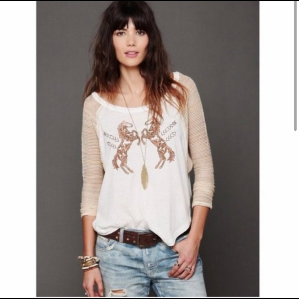 Free People We The Free Ragtime Raglan Top